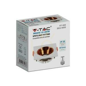 Bílé zápustné svítidlo GU10 V-TAC VT-932 s měděným reflektorem small 2