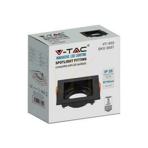 V-TAC VT-933-B GU10 vestavné bodové svítidlo čtvercové černé small 5