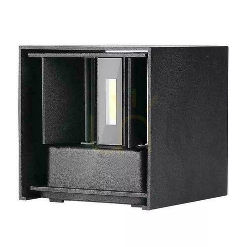 Kontrola V-TAC 5W nástěnná lampa Top Down Adjustable Black Square IP65 Bridgelux VT-759-B 4000K 700lm