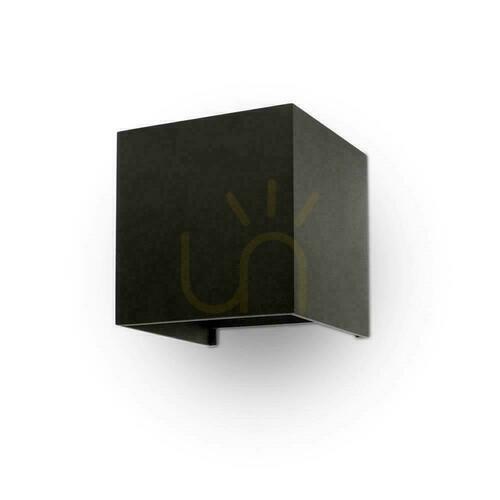 Kontrola V-TAC 5W nástěnná lampa Top Down Adjustable Black Square IP65 Bridgelux VT-759-B 4000K 700lm