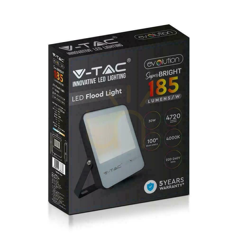 Náhled V-TAC LED projektor 30W G8 černý 185Lm/W EVOLUTION VT-30185 6500K 4720lm 5 let záruka V-TAC LED projektor 30W G8 černý 185Lm/W EVOLUTION VT-30185 6500K 4720lm 5 let záruka