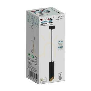 V-TAC GU10 Závěsné svítidlo černé+zlaté 55x200mm VT-975-200 Záruka 3 roky small 4