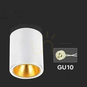 V-TAC GU10 kulatá trubice pro povrchovou montáž bílá+zlatá 98x118mm VT-978RD 3 roky záruka small 2
