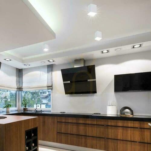 Kontrola V-TAC GU10 Square Surface Mounting White+Gold 100x100x120cm VT-979SQ 3 roky záruka
