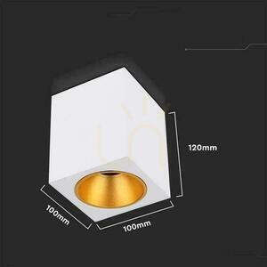 V-TAC GU10 Square Surface Mounting White+Gold 100x100x120cm VT-979SQ 3 roky záruka small 3