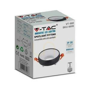 V-TAC GU10 Zapuštěná kulatá síťka černá+bílá VT-980RD Záruka 3 roky small 1