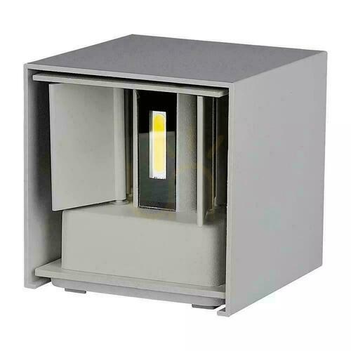 Kontrola Fasádní nástěnné svítidlo V-TAC nahoru dolů 5W LED 700lm 4000K IP65 šedé hranaté VT-759-G
