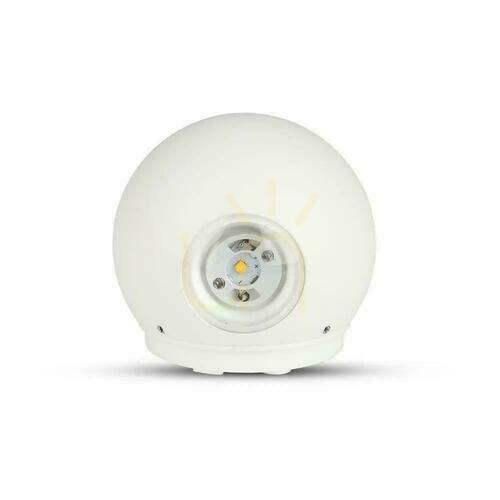 Kontrola Nástěnné svítidlo V-TAC 4W LED White Round IP65 VT-836-W 4000K 476lm.
