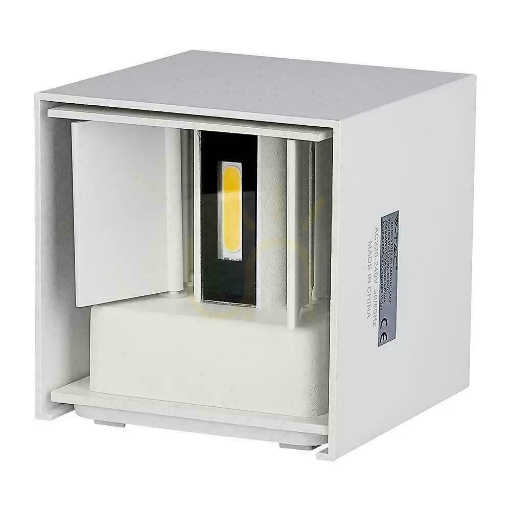 Pohled V-TAC 11W LED nástěnné svítidlo s nastavitelným čipem BRIDGELUX White Square IP65 VT-759-12-W 3000K 1360lm V-TAC 11W LED nástěnné svítidlo s nastavitelným čipem BRIDGELUX White Square IP65 VT-759-12-W 3000K 1360lm