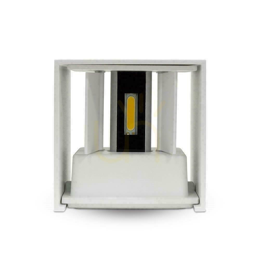 Náhled V-TAC 11W LED nástěnné svítidlo s nastavitelným čipem BRIDGELUX White Square IP65 VT-759-12-W 3000K 1360lm V-TAC 11W LED nástěnné svítidlo s nastavitelným čipem BRIDGELUX White Square IP65 VT-759-12-W 3000K 1360lm