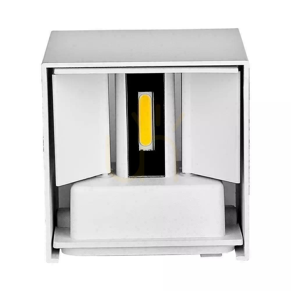 Zobrazit V-TAC 11W LED nástěnné svítidlo s nastavitelným čipem BRIDGELUX White Square IP65 VT-759-12-W 3000K 1360lm V-TAC 11W LED nástěnné svítidlo s nastavitelným čipem BRIDGELUX White Square IP65 VT-759-12-W 3000K 1360lm