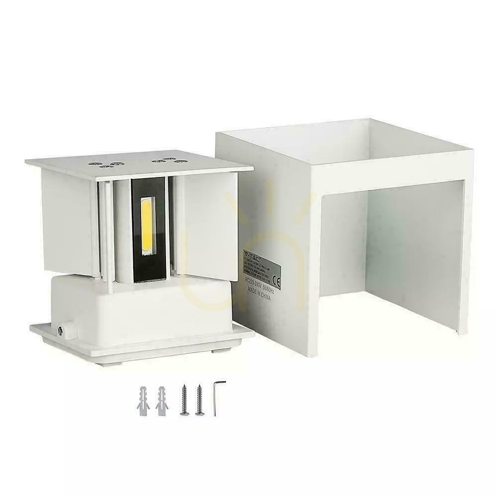 Zobrazit V-TAC 11W LED nástěnné svítidlo s nastavitelným čipem BRIDGELUX White Square IP65 VT-759-12-W 3000K 1360lm V-TAC 11W LED nástěnné svítidlo s nastavitelným čipem BRIDGELUX White Square IP65 VT-759-12-W 3000K 1360lm