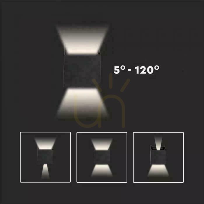 Zobrazit V-TAC 11W LED nástěnné svítidlo s nastavitelným čipem BRIDGELUX White Square IP65 VT-759-12-W 3000K 1360lm V-TAC 11W LED nástěnné svítidlo s nastavitelným čipem BRIDGELUX White Square IP65 VT-759-12-W 3000K 1360lm