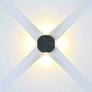 Nástěnné svítidlo V-TAC 4W LED černá kulatá IP65 VT-834-B 3000K 428lm. small 1