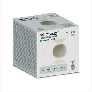Nástěnné svítidlo V-TAC 4W LED Grey Round IP65 VT-836 3000K 450lm. small 3