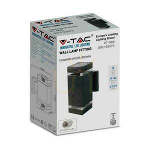 Venkovní nástěnné svítidlo V-TAC VT-968 černé IP44 2xE27 small 3