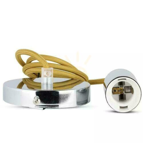 Kontrola V-TAC Závěsné svítidlo Chrome Metal Beige Wire VT-7338-BE Záruka 5 let