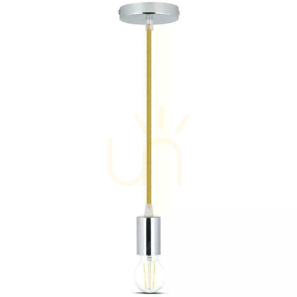 Náhled V-TAC Závěsné svítidlo Chrome Metal Beige Wire VT-7338-BE Záruka 5 let V-TAC Závěsné svítidlo Chrome Metal Beige Wire VT-7338-BE Záruka 5 let