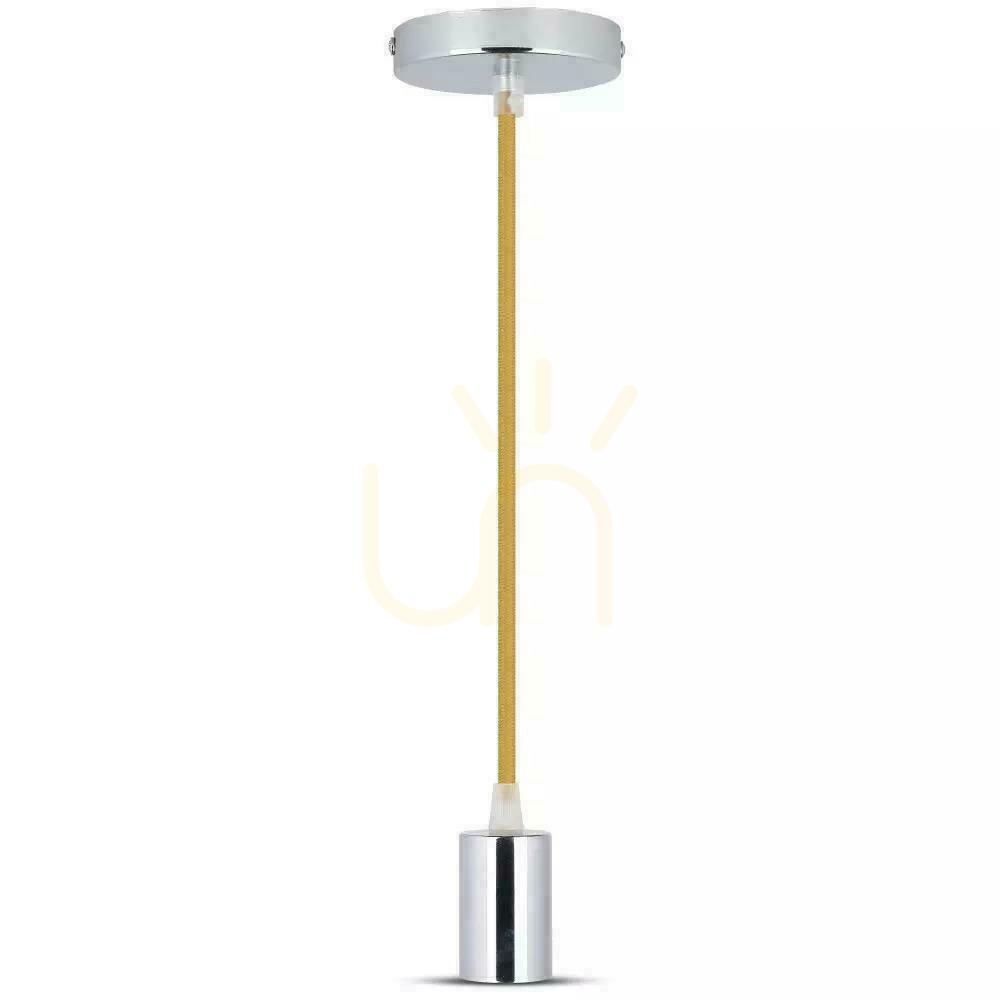 Kontrola V-TAC Závěsné svítidlo Chrome Metal Beige Wire VT-7338-BE Záruka 5 let V-TAC Závěsné svítidlo Chrome Metal Beige Wire VT-7338-BE Záruka 5 let