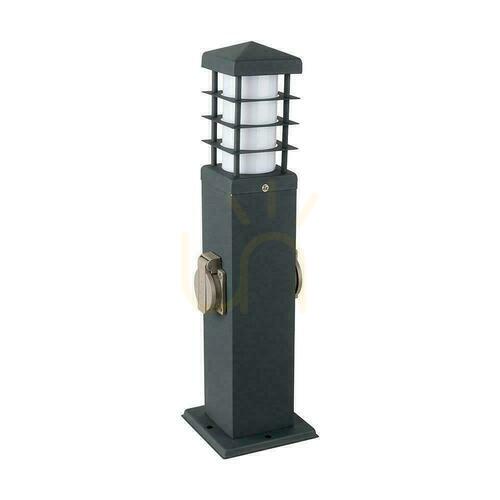 Kontrola V-TAC Zahradní tyč 2 zásuvky 45cm E27 IP44 Grafitová VT-1155-1