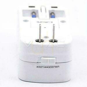 Univerzální cestovní adaptér se zabezpečením 2xUSB 2A V-TAC small 3