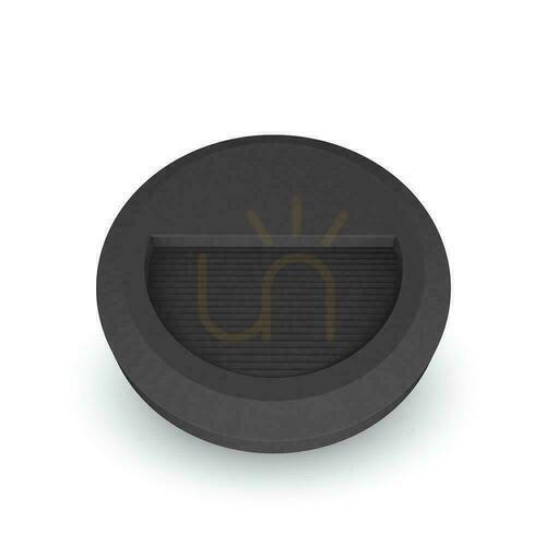 Kontrola 2W LED svítidlo V-TAC pro schodiště černé kulaté 230V IP65 VT-1142 4000K 60lm