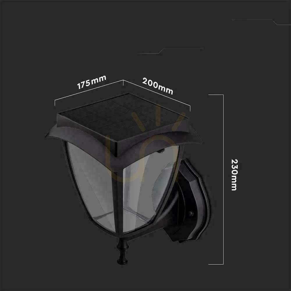 Zobrazit Zahradní nástěnná lampa Solární V-TAC 2W LED IP44 VT-982 3000K+6000K 110lm Záruka 3 roky Zahradní nástěnná lampa Solární V-TAC 2W LED IP44 VT-982 3000K+6000K 110lm Záruka 3 roky