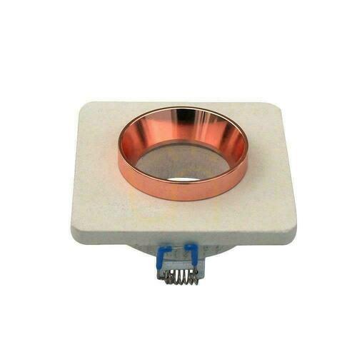 Kontrola V-TAC GIPS BETON GU10 Square Recessed Mesh White/Pink Gold VT-862-MRR Záruka 5 let