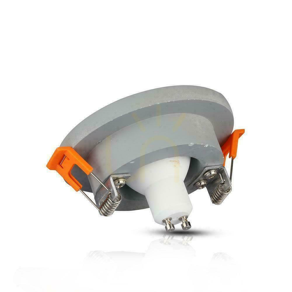 Náhled V-TAC GIPS BETON GU10 Round Recessed Gray/Chrome VT-862-MG Síťka. V-TAC GIPS BETON GU10 Round Recessed Gray/Chrome VT-862-MG Síťka.