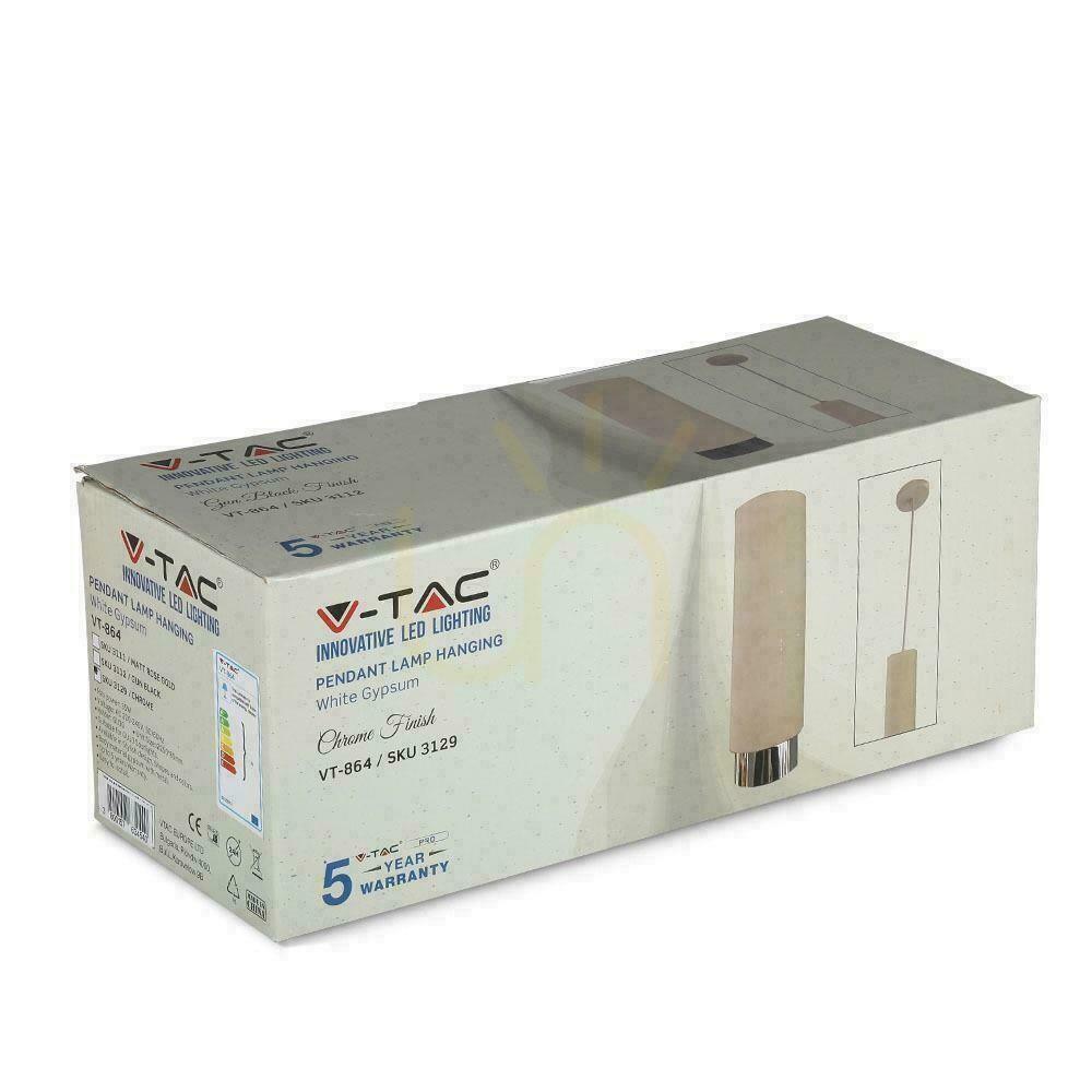 Zobrazit V-TAC GIPS BETON GU10 White/Chrome VT-864-CH Závěsné svítidlo 5 let záruka V-TAC GIPS BETON GU10 White/Chrome VT-864-CH Závěsné svítidlo 5 let záruka