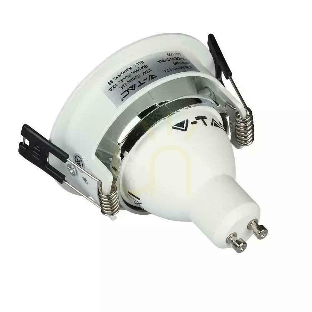 Zobrazit V-TAC GU10 Zapuštěné očko bílé/chromové kulaté VT-872-WC Záruka 3 roky V-TAC GU10 Zapuštěné očko bílé/chromové kulaté VT-872-WC Záruka 3 roky