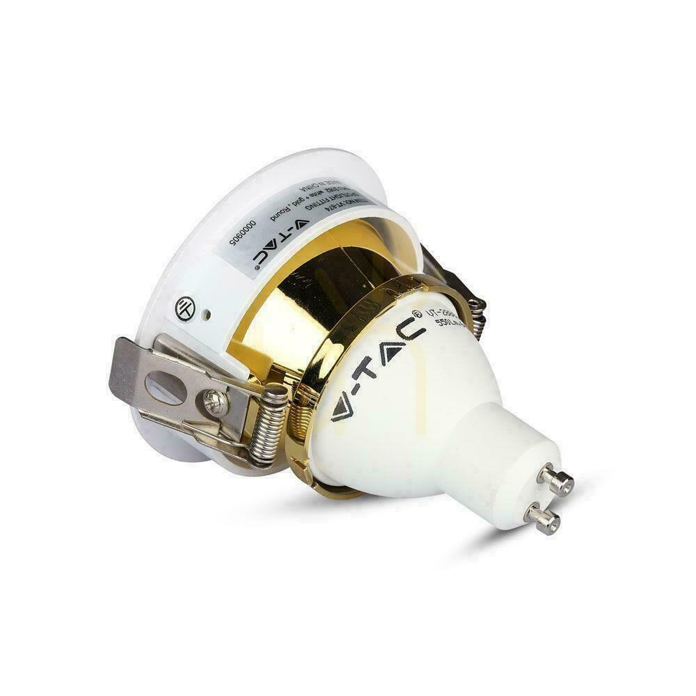 Zobrazit Mesh V-TAC GU10 Asymetrické zapuštěné bílé/zlaté kulaté VT-874-WG Záruka 3 roky Mesh V-TAC GU10 Asymetrické zapuštěné bílé/zlaté kulaté VT-874-WG Záruka 3 roky