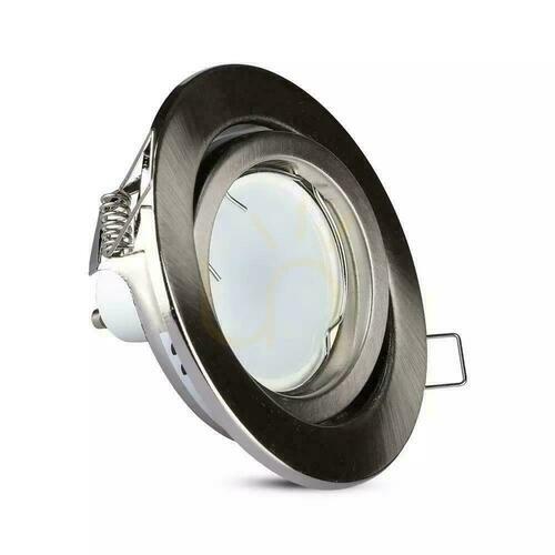 Kontrola Síťovina V-TAC GU10 Round Movable Satin VT-7227RD-SN