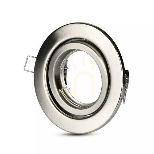 Kontrola Síťovina V-TAC GU10 Round Movable Satin VT-7227RD-SN