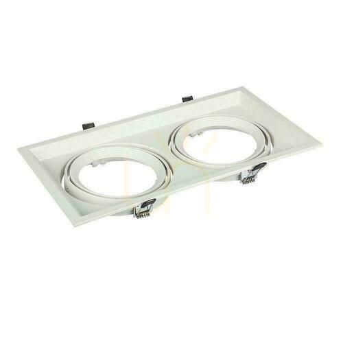 Kontrola Zápustné kardanové svítidlo V-TAC VT-7222, 2 x AR111 G53, bílé, 325 x 174 mm, IP20
