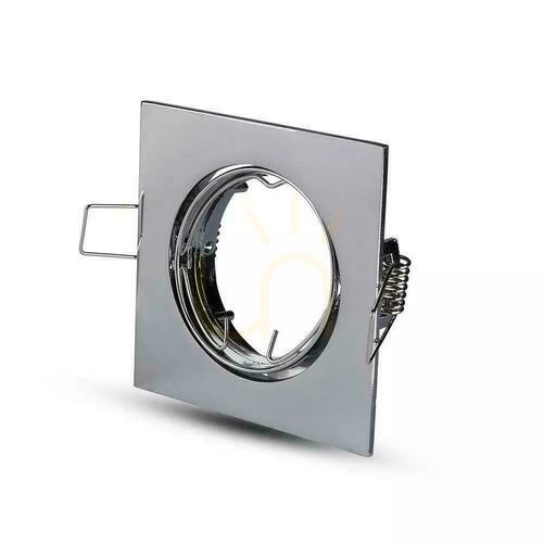 Kontrola Očko V-TAC GU10 Square Movable Chrome VT-779-CH-SQ