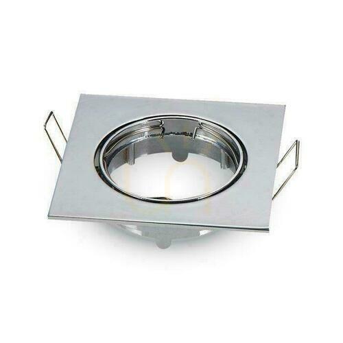 Kontrola Očko V-TAC GU10 Square Movable Chrome VT-779-CH-SQ