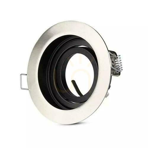Kontrola V-TAC Hliníková kulatá síťka GU10 Satin/Black Mesh VT-781RD-SN