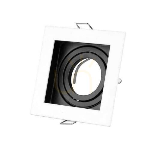 Kontrola V-TAC Hliníkové očko GU10 čtvercové bílé/černé VT-781SQ-WH
