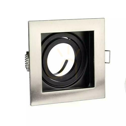 Kontrola V-TAC Hliníkové očko GU10 Square Satin/Black VT-781SQ-SN