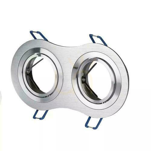 Kontrola V-TAC Hliníková síťovina litá 2xGU10 Round Brushed Aluminum VT-783RD-AB