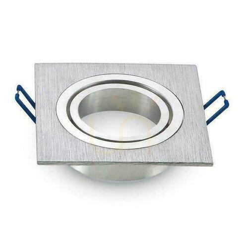 Kontrola V-TAC Litá hliníková síťka 1xGU10 Square Brushed Aluminum VT-782SQ-AB