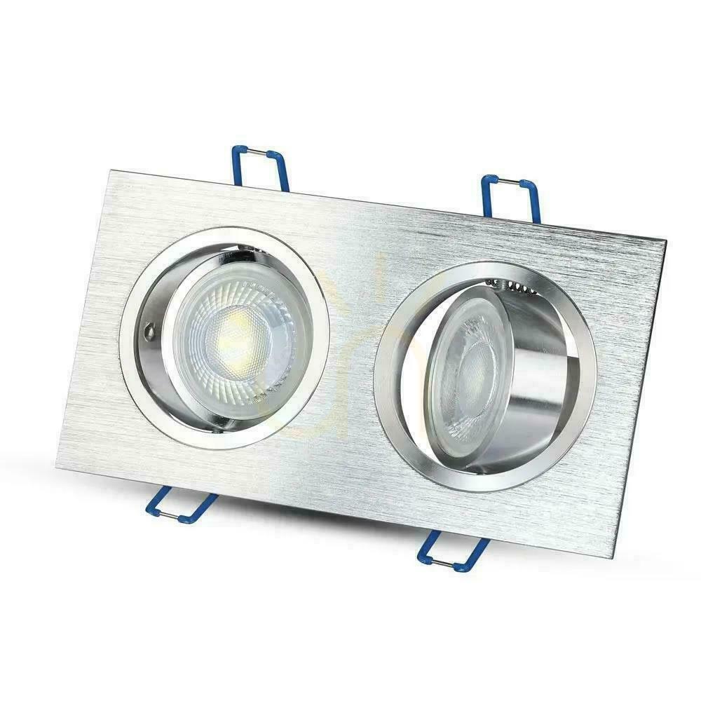 Zobrazit V-TAC Litá hliníková mřížka 2xGU10 Square Brushed Aluminum VT-783SQ-AB V-TAC Litá hliníková mřížka 2xGU10 Square Brushed Aluminum VT-783SQ-AB