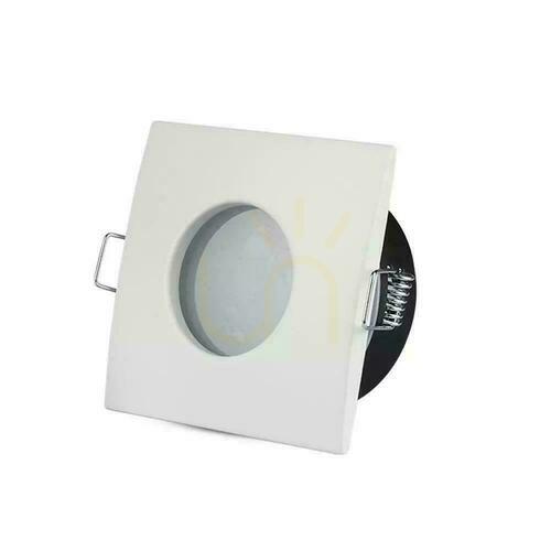 Kontrola V-TAC vestavný rámeček bodového svítidla IP54 GU10 čtvercový 84x84 mm bílý VT-787SQ-WH