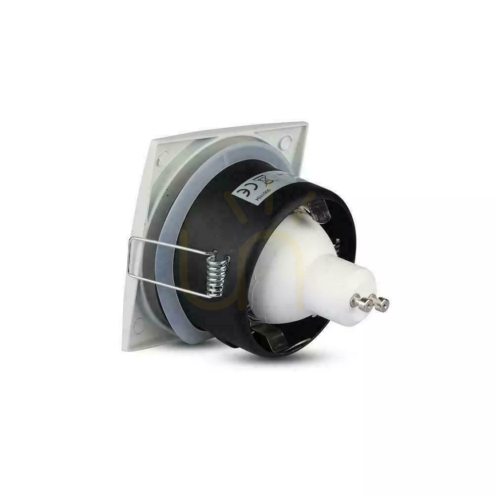 Kontrola Síťka V-TAC Hliníkový odlitek Těsnění se sklem IP54 GU10 Čtvercová 84x84mm Bílá VT-787SQ-WH Síťka V-TAC Hliníkový odlitek Těsnění se sklem IP54 GU10 Čtvercová 84x84mm Bílá VT-787SQ-WH