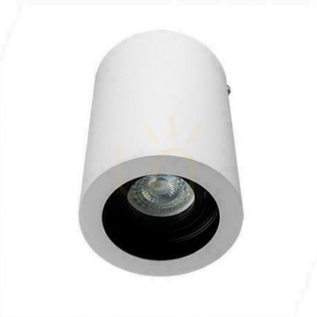 Pohled V-TAC Hliníková kulatá trubice GU10 pro povrchovou montáž bílá+černá 142x100 VT-796-WH Svítidlo V-TAC Hliníková kulatá trubice GU10 pro povrchovou montáž bílá+černá 142x100 VT-796-WH Svítidlo