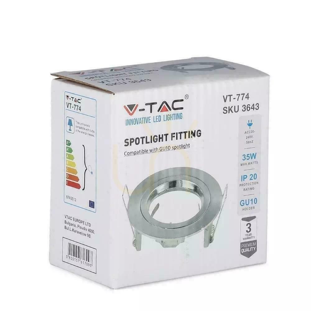 Zobrazit Síťovina V-TAC Aluminum Cast GU10 Round Satin VT-774-SN Síťovina V-TAC Aluminum Cast GU10 Round Satin VT-774-SN