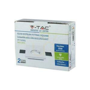 Síťovina V-TAC GIPS GU10 zapuštěná čtvercová 100x100x30 bílá VT-765 small 3
