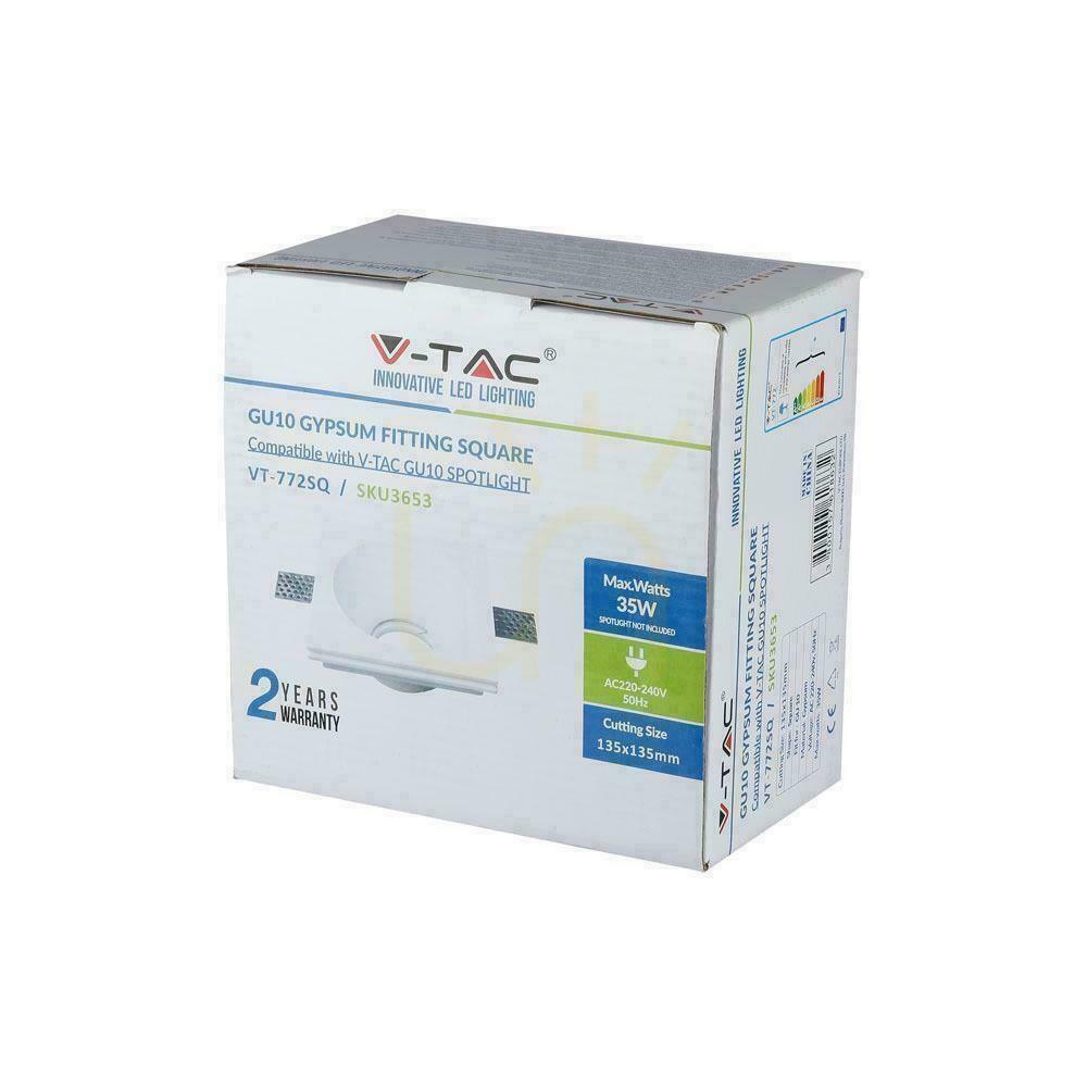 Náhled V-TAC GIPS GU10 Zapuštěná kulatá síťka 132x132 Bílá VT-772 V-TAC GIPS GU10 Zapuštěná kulatá síťka 132x132 Bílá VT-772