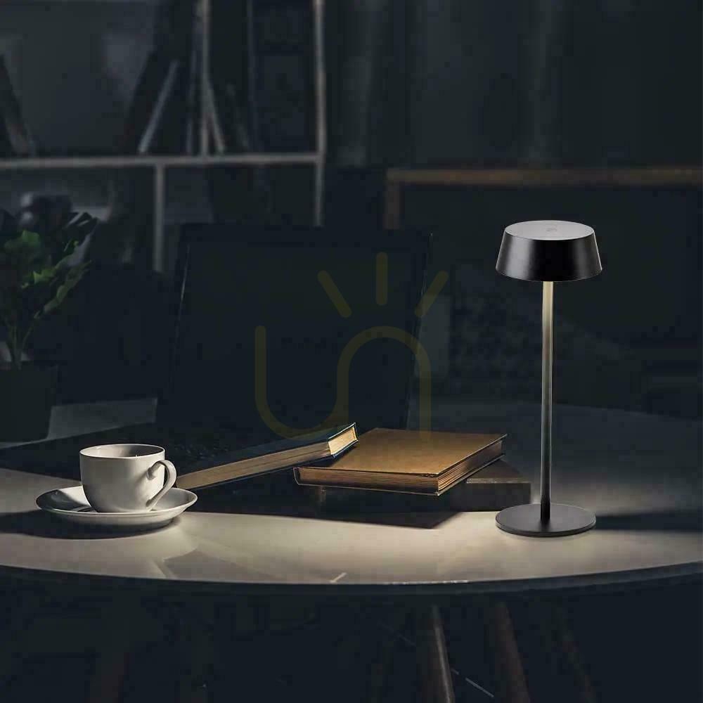 Zobrazit V-TAC 2W LED nabíjecí stmívatelná lampa na noční stolek IP54 černá VT-7562 3000K 200lm. V-TAC 2W LED nabíjecí stmívatelná lampa na noční stolek IP54 černá VT-7562 3000K 200lm.
